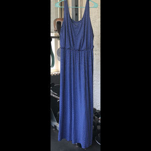 Blue and white striped Merona maxi dress